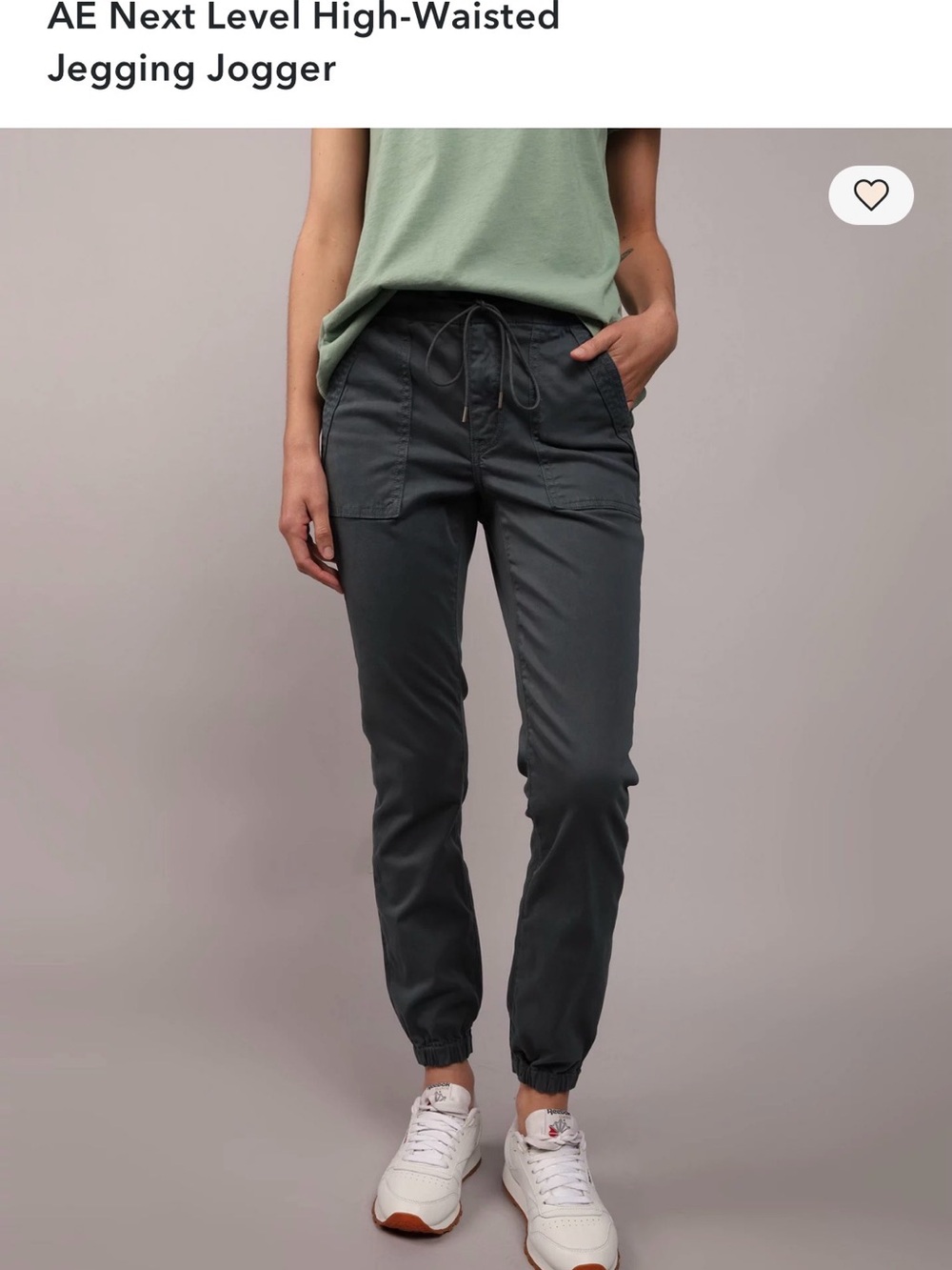 American Eagle Outfitters Women's Charcoal Black Jogger Pants